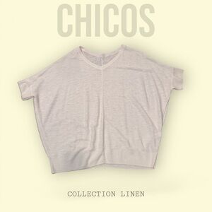 Chico's Light cream Linen Blouse